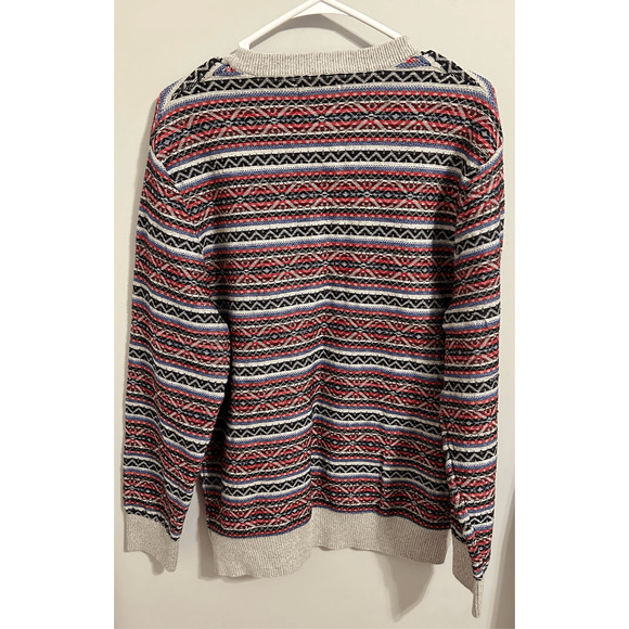 Vintage Y2K Nautica Striped Cotton Pattern Coogi Style Crewneck Sweater Size XL - Picture 5 of 8